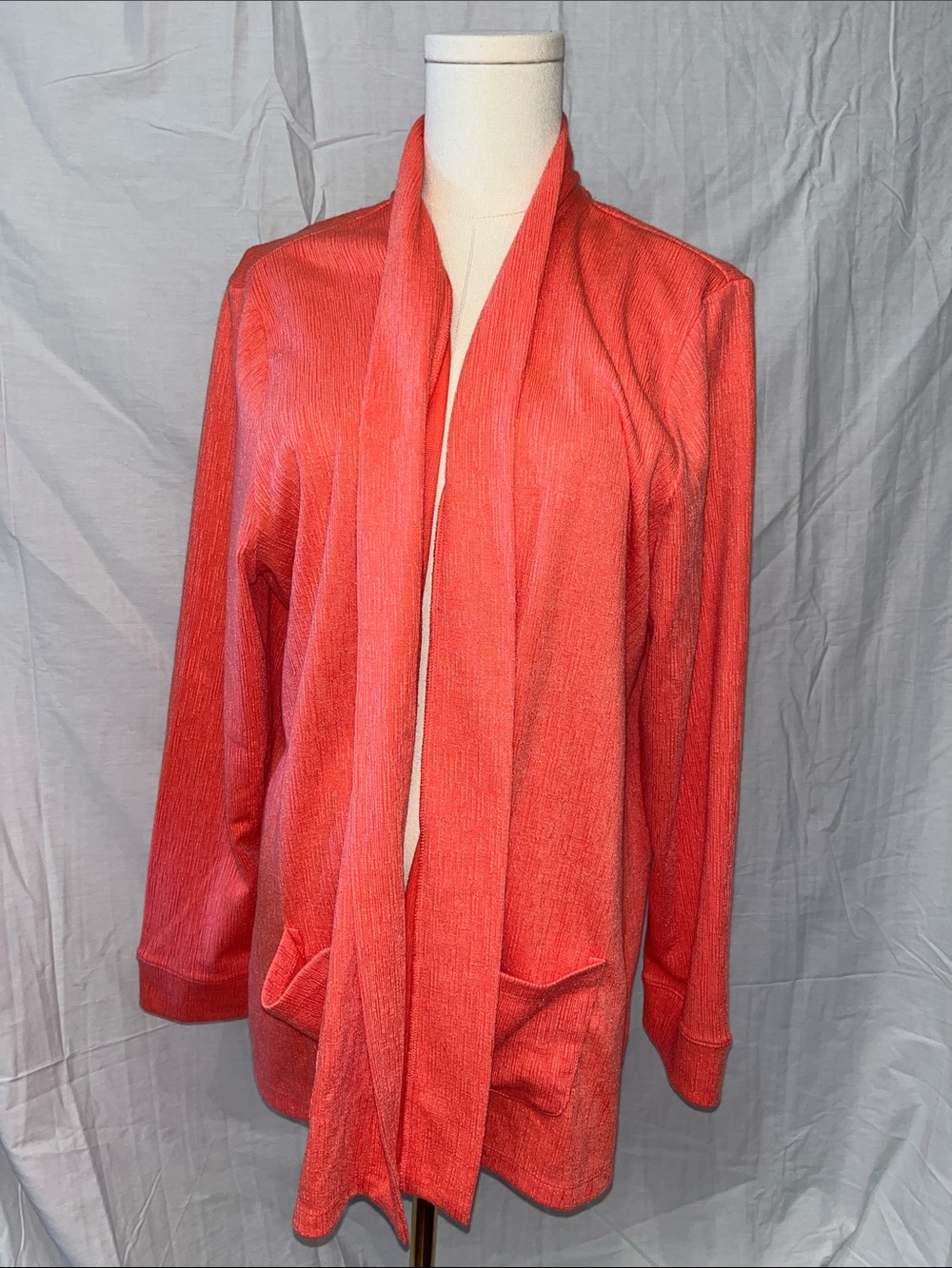 Allison Daley Coral Open-Front Jacket